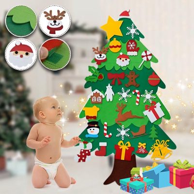 Božično drevo iz filca z okraski | FELTPINETREE