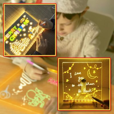 LED akrilna svetlobna tabla s 7 markerji | LUMOBOARD
