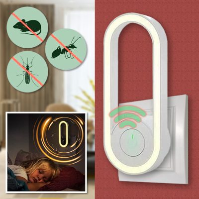 Ultrazvočni odganjalec komarjev s pretvorbo frekvence in LED lučjo za spanje | ANTIMOSI